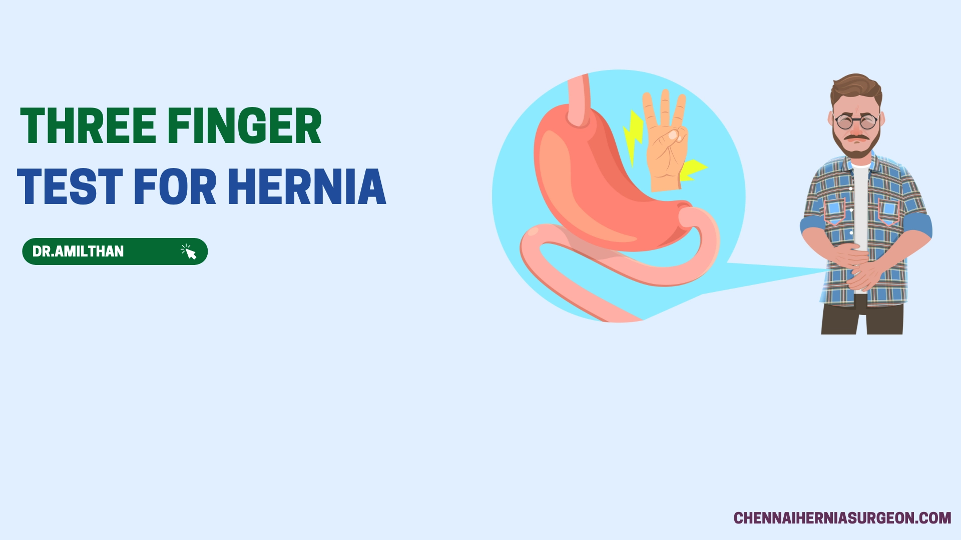 Three finger test for hernia